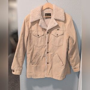 Vintage Wrangler Wrangecoat Corduroy Shearling Jacket Size large